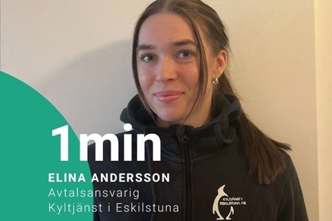 1 min med Elina Andersson - Servicevtalsansvarig på Kyltjänst i Eskilstuna
